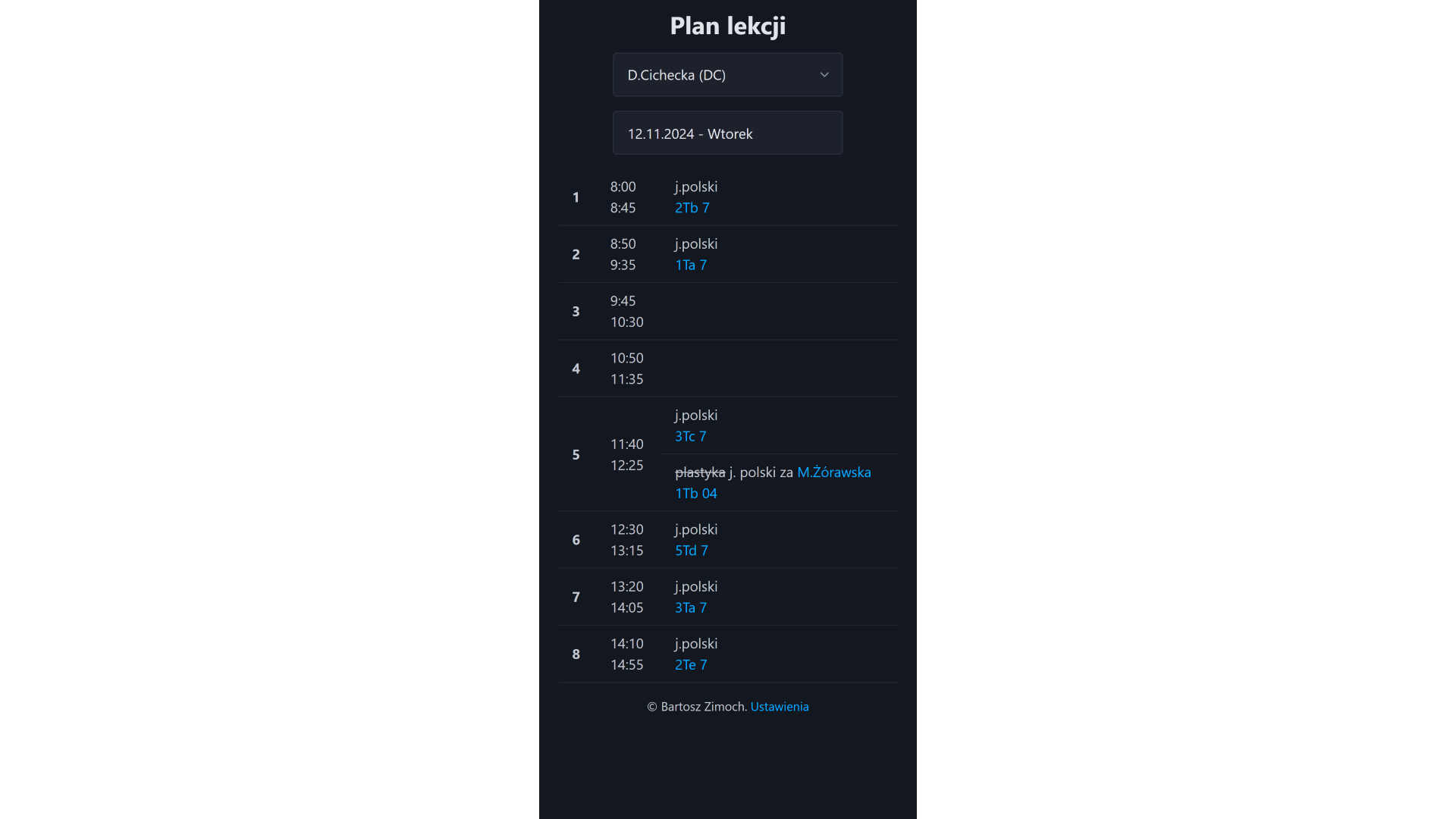 A screenshot of "schedulething"